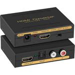HDMI to HDMI + Audio (SPDIF + R/L) Converter (EU Plug)(Black)