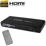 5 Ports Full HD 1080P HDMI Switch with Switch & Remote Controller, 1.3 Version (5 Ports HDMI Input, 1 Port HDMI Output)(Black)