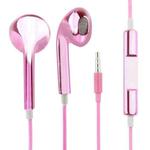 3.5mm Stereo Electroplating Wire Control Earphone for Android Phones / PC / MP3 Player / Laptops(Pink)