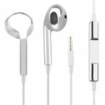 3.5mm Stereo Electroplating Wire Control Earphone for Android Phones / PC / MP3 Player / Laptops(Silver)