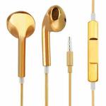 3.5mm Stereo Electroplating Wire Control Earphone for Android Phones / PC / MP3 Player / Laptops(Yellow)