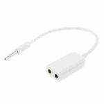 Stereo Audio Aux Cable 3.5mm Male to 2 Female Splitter Adapter, Compatible with Phones, Tablets, Headphones, MP3 Player, Car/Home Stereo & More(White)