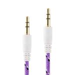 1m Nylon Netting Style 3.5mm Jack Earphone Cable, For iPad, iPhone, Galaxy, Huawei, Xiaomi, LG, HTC and Other Smart Phones(Purple)