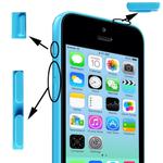 3 in 1 Mute Button + Power Button + Volume Button for iPhone 5C(Blue)