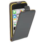Vertical Flip Leather Case for iPhone 5C(Black)