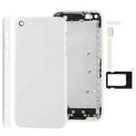 Full Housing  Chassis / Back Cover with Mounting Plate & Mute Button + Power Button + Volume Button + Nano SIM Card Tray for iPhone 5C(White)
