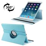 Litchi Texture 360 Degrees Rotation Leather Tablet Case with Holder for iPad Air / Air 2 / iPad 9.7 2017 / iPad 9.7 2018(Blue)