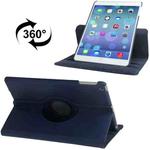 Litchi Texture 360 Degrees Rotation Leather Tablet Case with Holder for iPad Air / Air 2 / iPad 9.7 2017 / iPad 9.7 2018(Dark Blue)