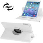 Litchi Texture 360 Degrees Rotation Leather Tablet Case with Holder for iPad Air / Air 2 / iPad 9.7 2017 / iPad 9.7 2018(White)
