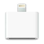 30 Pin Female to 8 Pin Male Adapter for iPhone(White)
