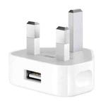 5V / 1A (UK Plug) USB Charger Adapter For  iPhone, Galaxy, Huawei, Xiaomi, LG, HTC and Other Smart Phones, Rechargeable Devices(White)