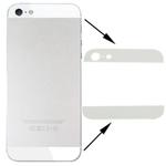 Original Back Cover Top & Bottom Glass Lens for iPhone 5(White)