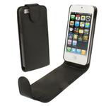 Soft Texture Up and Down Open Leather Case for iPhone 5 & 5s & SE & SE (Black)