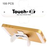 100 PCS Touch-u One Touch Universal Silicone Stand Holder(White)