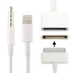 8 Pin Audio Adapter, Not Support iOS 10.3.1 or Above Phone(White)