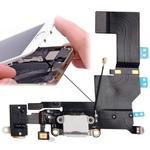 Original Version Tail Connector Charger Flex Cable + Headphone Audio Jack Ribbon Flex Cable for iPhone 5S(White)