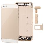 Full Housing Alloy  Back Cover with Mute Button + Power Button + Volume Button + Nano SIM Card Tray for iPhone 5S (Light Gold)