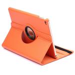360 Degree Rotation Litchi Texture Flip Leather Case with 2 Gears Holder for iPad Air 2(Orange)