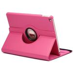 360 Degree Rotation Litchi Texture Flip Leather Case with 2 Gears Holder for iPad Air 2(Magenta)