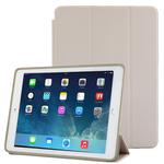 3-fold Naturally Treated Smart Leather Case with Sleep / Wake-up Function & Holder for iPad Air 2(Grey)