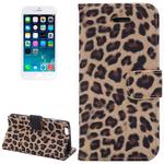 Leopard Print Pattern Horizontal Flip Leather Case with Card Slots and Holder for iPhone 6 & 6S(Brown)