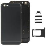 5 in 1 for iPhone 6 (Back Cover + Card Tray + Volume Control Key + Power Button + Mute Switch Vibrator Key) Full Assembly Housing Cover(Black)