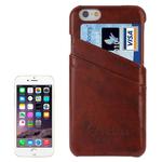 Deluxe Retro PU Leather Back Cover Case with Card Slots with Fashion Logo for iPhone 6 & 6S(Brown)