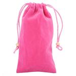 Universal Leisure Cotton Flock Cloth Carry Bag with Lanyard for iPhone 6 / Galaxy S6 / S5 / G900 / S IV / i9500 / SIII / i9300(Pink)