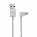 Elbow 8 Pin to USB 2.0 Charging Data Cable, Cable Length: 20cm(White)