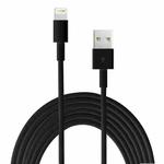 2m Super Quality Multiple Strands TPE Material USB Sync Data Charging Cable For iPhone, iPad, Compatible with up to iOS 15.5(Black)