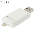 16GB i-Flash Driver HD U Disk USB Drive Memory Stick for iPhone / iPad / iPod touch(White)