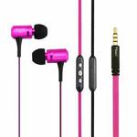 Awei-TS130Vi 3.5mm Plug Noodle Wire Style In-ear Stereo Earphone, For iPhone, Galaxy, Huawei, Xiaomi, LG, HTC and Other Smart Phones(Magenta)
