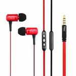 Awei-TS130Vi 3.5mm Plug Noodle Wire Style In-ear Stereo Earphone, For iPhone, Galaxy, Huawei, Xiaomi, LG, HTC and Other Smart Phones(Red)