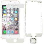 3 in 1 for iPhone 6 (Home Button + LCD Frame + Front Screen Outer Glass Lens), Not Supporting Fingerprint Identification(White)