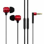 awei S10HI 3.5mm Plug Noodle Wire Style In-ear Stereo Earphone with Mic, For iPhone, Galaxy, Huawei, Xiaomi, LG, HTC and Other Smart Phones(Red)
