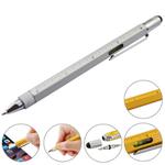 Multi-functional 6 in 1 Professional Stylus Pen(Silver)