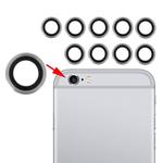 10 Pairs for iPhone 6 & 6s Rear Camera Lens with Bezel(Silver)