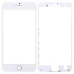 3 in 1 for iPhone 6s Plus (Front Screen Outer Glass Lens + Front Housing LCD Frame + Home Button)(Silver)