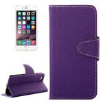 Denim Texture Horizontal Flip Magnetic Buckle Leather Case with Card Slots & Holder for iPhone 6 Plus & 6S Plus(Purple)