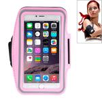 Sport Armband Case with Earphone Hole and Key Pocket for iPhone 6 Plus(Pink)
