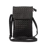 Woven Texture Universal Vertical Style Universal PU Leather Carrying Bag for iPhone 6s Plus / 6 Plus, Galaxy Note 5 & Note 4 & Note 3 / A8 / S6 edge / S6 edge+, Huawei P8 / P7 / Honor 6 Plus(Black)