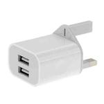2-Ports 5V 2A USB Charger Adapter(White)
