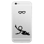 Hat-Prince Glasses Person Pattern Removable Decorative Skin Sticker for  iPhone 8 & 8 Plus,iPhone 7 & 7 Plus  , iPhone 6s & 6s Plus, iPhone 6 & 6 Plus