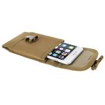 5.5 inch Universal Vertical Nylon Fabric Waist Bag for iPhone 6 Plus & 6S Plus, Galaxy S6, Huawei, etc(Brown)