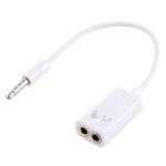 3.5mm Aux Audio Splitter Cable, Compatible with Phones, Tablets, Headphones, MP3 Player, Car/Home Stereo & More(White)