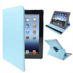 360 Degree Rotatable PU Leather Case with Sleep / Wake-up Function & Holder for New iPad (iPad 3) / iPad 2, Baby Blue