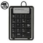 USB Non-synchronous Notebook Computer Numeric Keyboard with 19 Keys