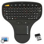 N5903 2.4GHz Mini Wireless Keyboard with Touchpad & USB Mini Receiver, Size: 137 x 125 x 28mm(Black)