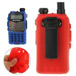Pure Color Silicone Case for UV-5R Series Walkie Talkies(Red)