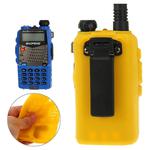 Pure Color Silicone Case for UV-5R Series Walkie Talkies(Yellow)